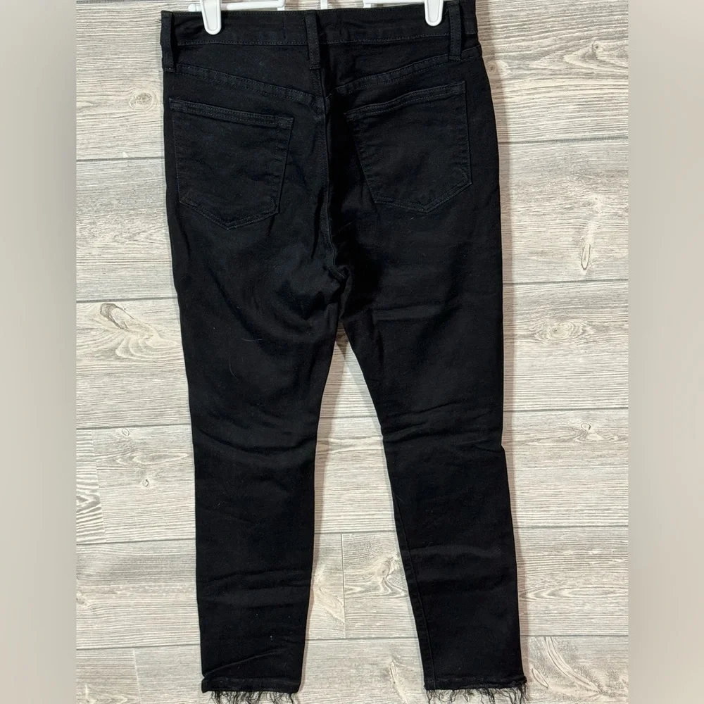 JBD High Rise Deconstructed Skinny Jean, Black Denim, Size 27, New without tags, - Picture 6 of 11